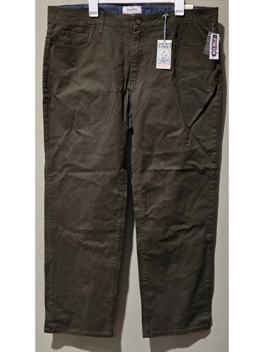 Flag & Anthem Portland Men's 40 x 30 Relaxed Fit Straight Leg Olive Green Pants